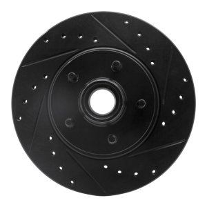 Ford Explorer Brake Rotor (1) - Front Right - R1 Concepts - Drilled & Slotted - Black - `95-`11